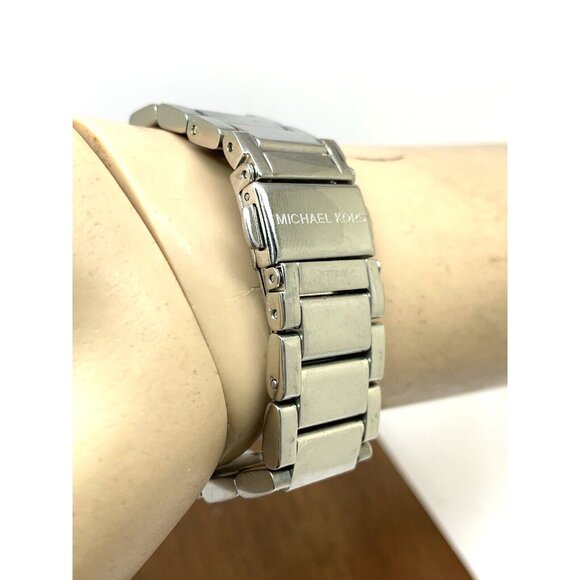 Michael Kors Women's Watch MK5353 Parker Silver Steel Chronograph Gemmed USED - Picture 10 of 14